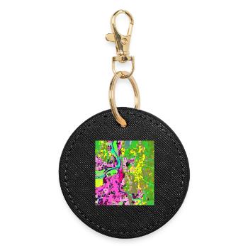 Neon City Vibes - Porte-clés rond - noir - Devant