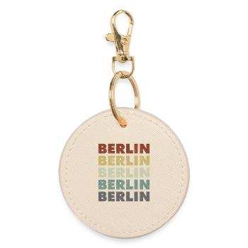 Berlin - Germany - Deutschland - Lettering - Runder Schlüsselanhänger - Auster - Vorne
