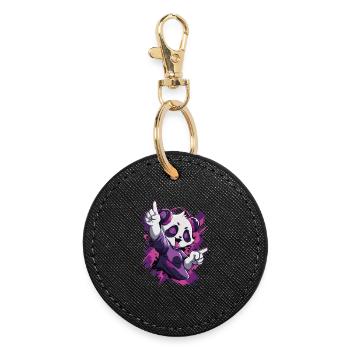 Party Panda Music Fun - Porte-clés rond - noir - Devant