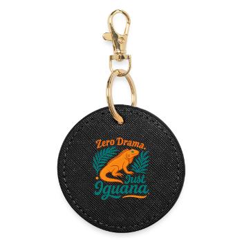 Iguane Zéro Drame - Porte-clés rond - noir - Devant