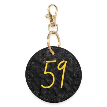 59 - Round Keyring - black - Front