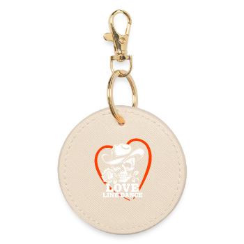 Love Line Dance Skull - Runder Schlüsselanhänger - Auster - Vorne