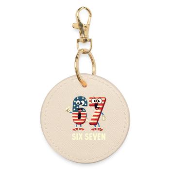 US Flag 67 Memes Six Seven - Porte-clés rond - huître - Devant