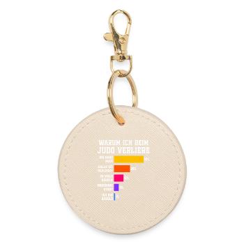 Why I lose in judo Judoka - Round Keyring - oyster - Front