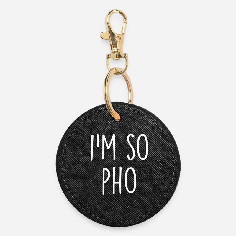 Pho - Round Keyring - black