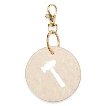 Hammer Werkzeug Handwerk Symbol Vektor - Runder Schlüsselanhänger - Auster - Vorne
