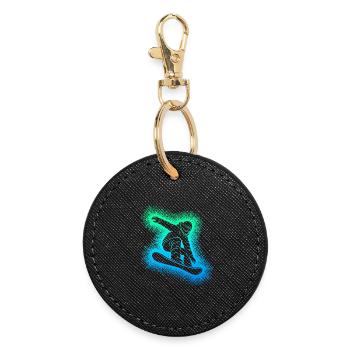 Snowboard Snowboarder Snowboarding - Porte-clés rond - noir - Devant