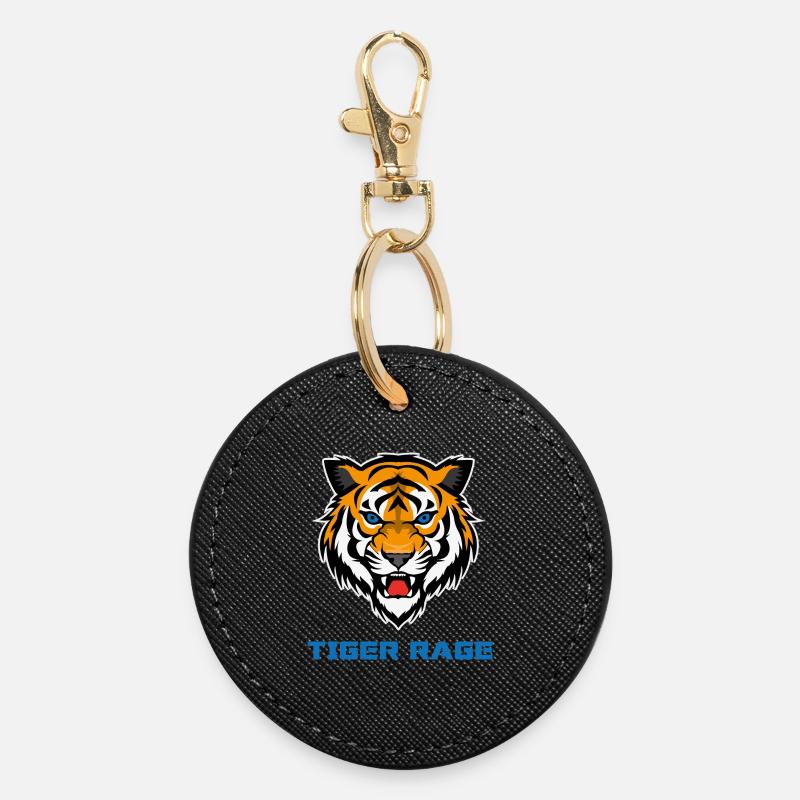 Tiger Gym Workout - Porte-clés rond - noir