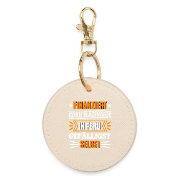 Funny saying money - Round Keyring - oyster - Front