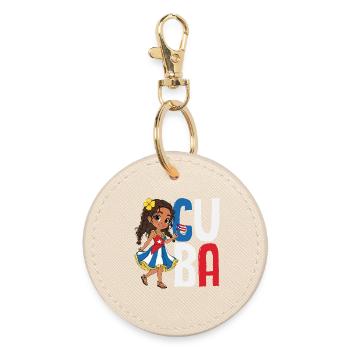 Cuba Pride & Home - Design du drapeau de Cuba - Porte-clés rond - huître - Devant