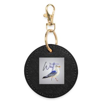 Wattvogel_3 - Porte-clés rond - noir - Devant