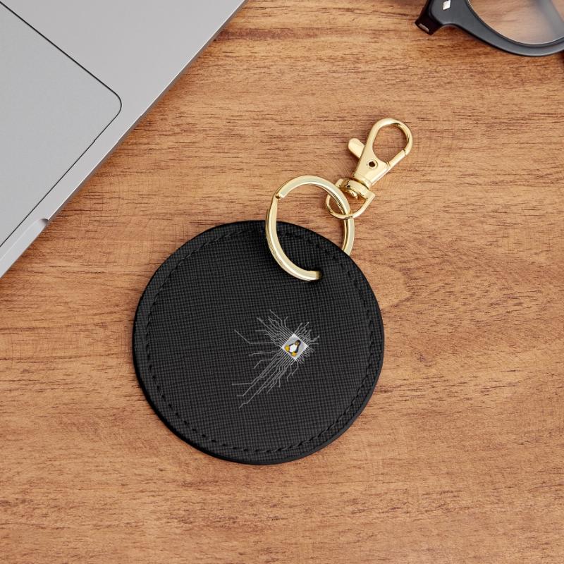 board Penguin Core Heart Computer pc Nerd program Round Keyring