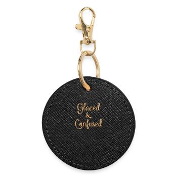Pottery Glazed And Confused - Round Keyring - black - Front