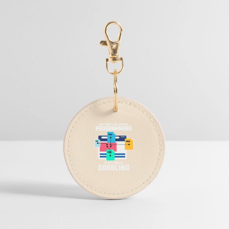 Programmer Programming IT Computer Gift Round Keyring