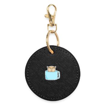 Bird coffee - Round Keyring - black - Front