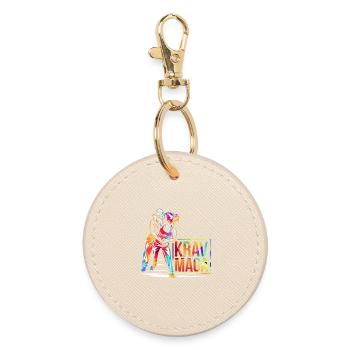 Krav Maga Geschenk - Runder Schlüsselanhänger - Auster - Vorne