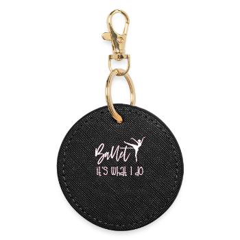 Ballerine - Porte-clés rond - noir - Devant
