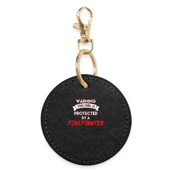 fire Department - Round Keyring - black - Front