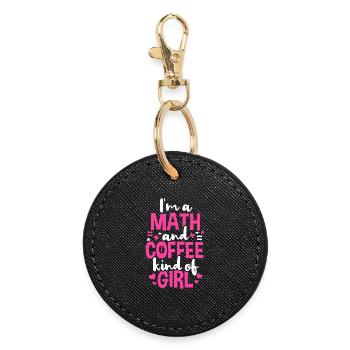 Professeur de mathématiques Étudiant en mathématiques - Porte-clés rond - noir - Devant