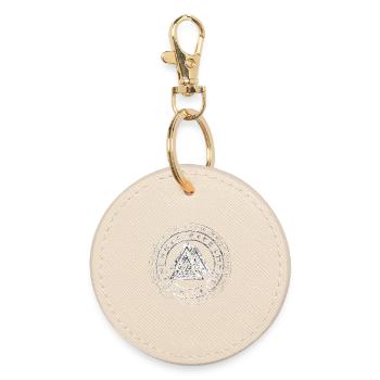 Valknut Wikinger Kelten Germanen Knoten Runen - Runder Schlüsselanhänger - Auster - Vorne