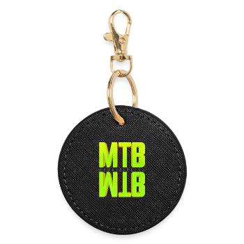 Mtb Mountainbike - Runder Schlüsselanhänger - Schwarz - Vorne
