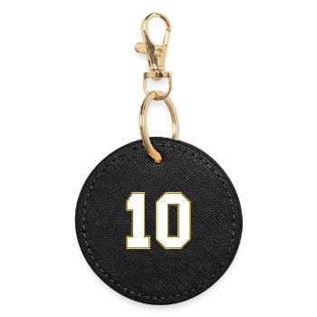 Maillot 10 numéros - Porte-clés rond - noir - Devant