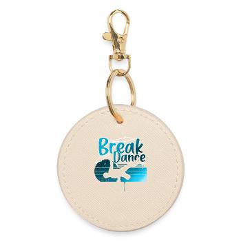 Breakdance - Round Keyring - oyster - Front