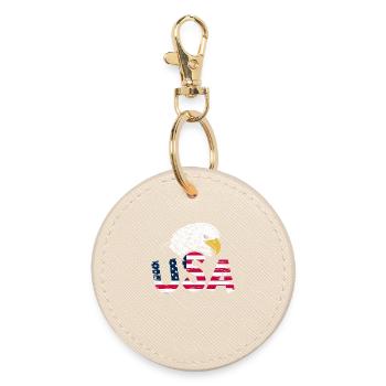 Aigle des États-Unis - Porte-clés rond - huître - Devant