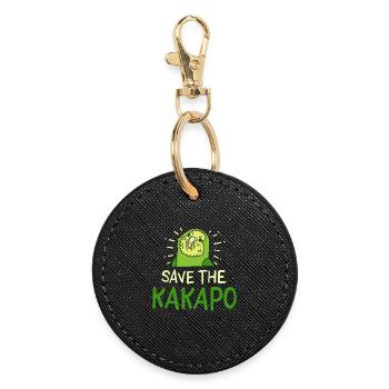Kakapo - Round Keyring - black - Front