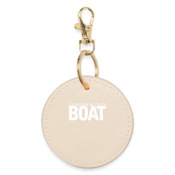 Boot Bootskapitän Bootfahren - Runder Schlüsselanhänger - Auster - Vorne