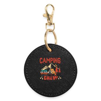 Équipage de camping - Porte-clés rond - noir - Devant