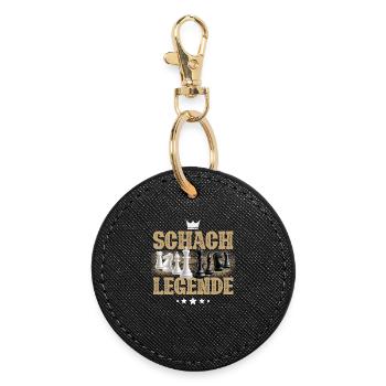Schach Legende - Runder Schlüsselanhänger - Schwarz - Vorne