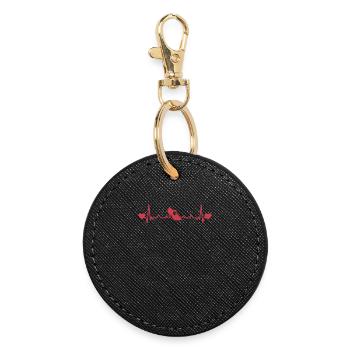 Latin Dancing Dance Shoe Women's Latin Heartbeat Red - Round Keyring - black - Front
