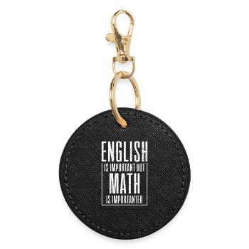 Mathématiques Maths Mathe maths Professeur de mathématiques - Porte-clés rond - noir - Devant