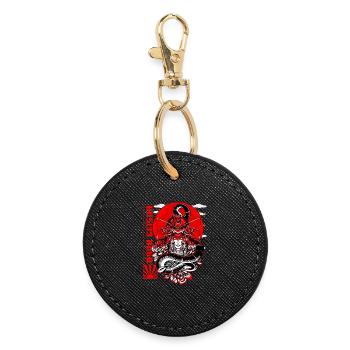 Dark Geisha Japanese Artwork - Round Keyring - black - Front