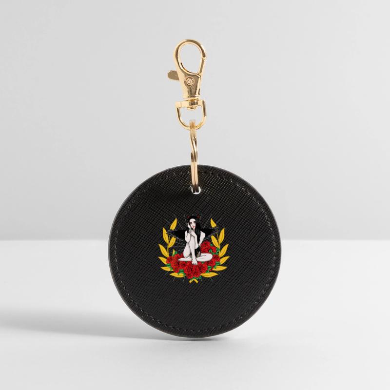 Devilish Devil Woman Satan's Roast Devil Round Keyring
