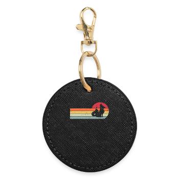 Fox - Round Keyring - black - Front