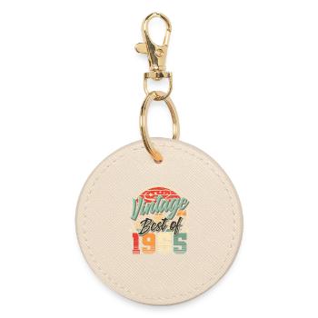 1965 Année de naissance Vintage anniversaire - Porte-clés rond - huître - Devant
