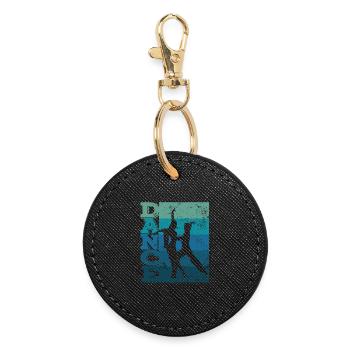 Danse latine en couple Vintage latino-américain - Porte-clés rond - noir - Devant