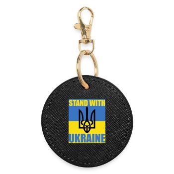 Stand With Ukraine Drapeau Trident Soutien Maillot - Porte-clés rond - noir - Devant