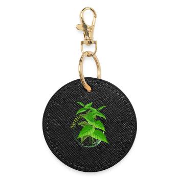 The nettle great plant & remedy - Round Keyring - black - Front