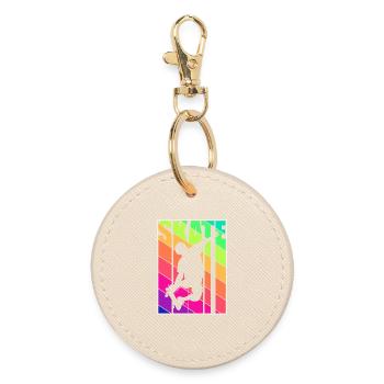 Skateboarding - Skate - Round Keyring - oyster - Front