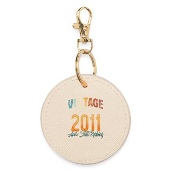 2011 Année de naissance Anniversaire Année de construction Millésime - Porte-clés rond - huître - Devant