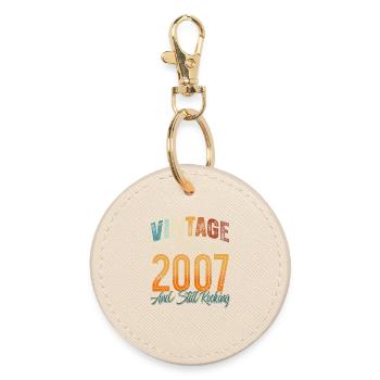 2007 Geburtsjahr Geburtstag Baujahr Vintage - Runder Schlüsselanhänger - Auster - Vorne