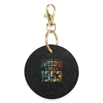 1953 Naissance Année de naissance - Porte-clés rond - noir - Devant