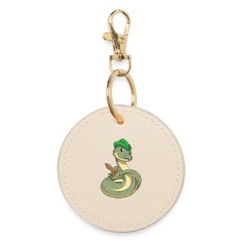 Snake Sword - Round Keyring - oyster - Front