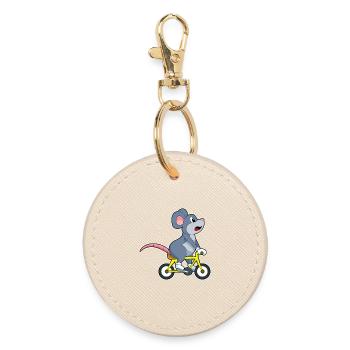Vélo souris - Porte-clés rond - huître - Devant
