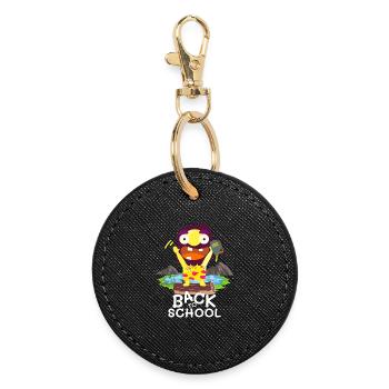 Back to School Monster Adventure - Round Keyring - black - Front