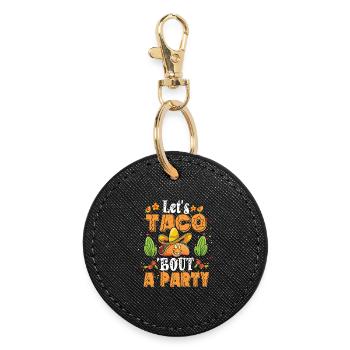 Let’s Taco Bout A Party Taco Anniversaire - Porte-clés rond - noir - Devant