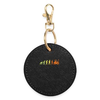 Évolution vers un cariste - Porte-clés rond - noir - Devant